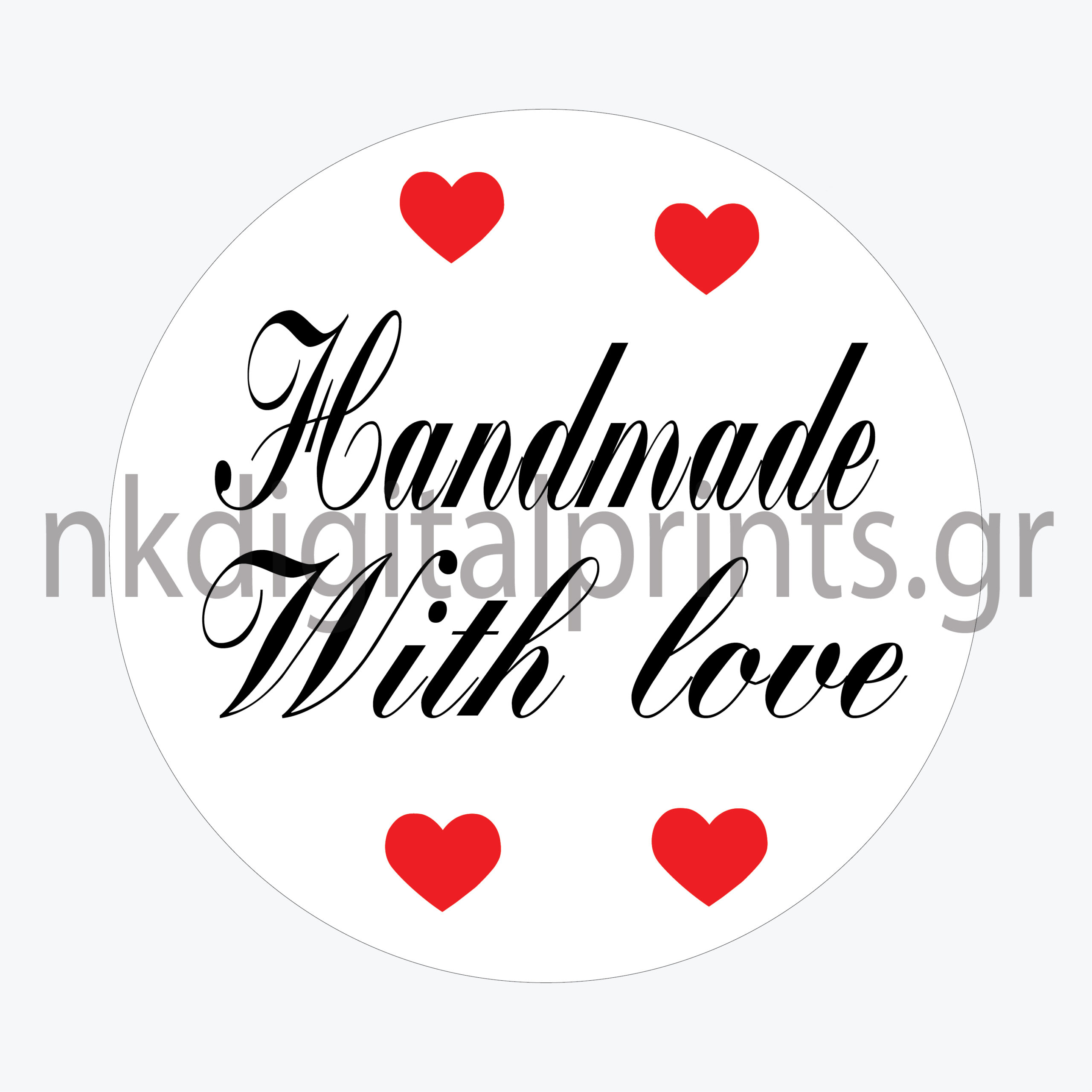 Ετικέτα Handmade with love 4×4